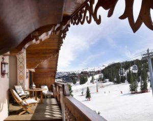 Appartement Loze 6 - Terrasse avec vue pistes